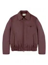Montedoro Zip Bomber Jacket In Purple