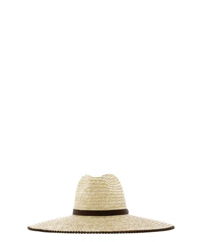 Montegallo "lady Sombre " Rafia Hat In Brown