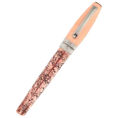 Montegrappa Merry Skull Copper Pen In Pink