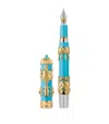 Montegrappa Resin And Yellow Gold Montgolfier Fountain Pen In Blue