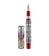 Montegrappa Sterling Silver Dracula Fountain Pen In Gray