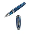Montegrappa Sterling Silver-trim Extra 30 Rollerball Pen In Blue