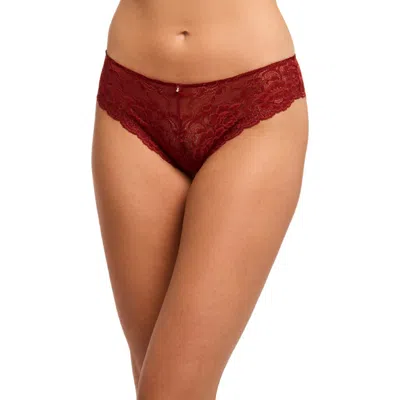 Montelle Intimates Brazilian Lace Panties In Red