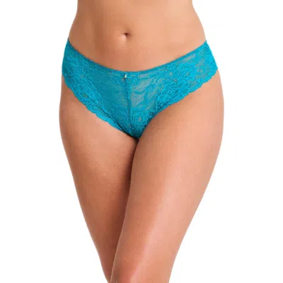 Montelle Intimates Brazilian Lace Panties In Turquoise