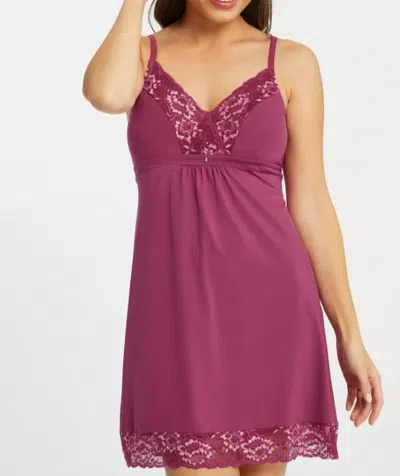 Montelle Intimates Bust Support Chemise In Cranberry Rose In Multi