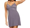 Montelle Intimates Modal Blend Short Chemise In Grey