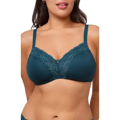 Montelle Intimates Dream Wireless T-shirt Bra In Blue