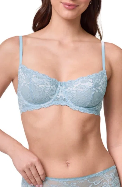 Montelle Intimates Flirt Lace Underwire Demi Bra In Blue