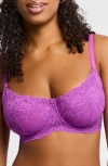 Montelle Intimates Flirt Lace Underwire Demi Bra In Dahlia