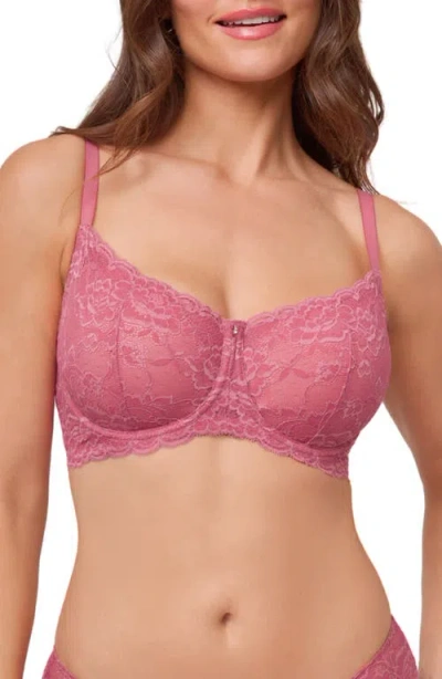 Montelle Intimates Flirt Lace Underwire Demi Bra In Pink