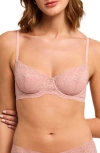 Montelle Intimates Flirt Lace Underwire Demi Bra In Pink