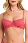 Montelle Intimates Flirt Lace Underwire Demi Bra In Spiced Coral