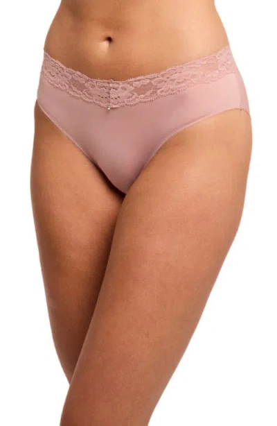 Montelle Intimates High Cut Lace Briefs In Pink
