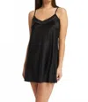 Montelle Intimates Inej Essential Silk Chemise In Black In Black