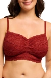 Montelle Intimates Lace Bralette In Burgundy