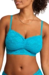 Montelle Intimates Lace Bralette In Turquoise
