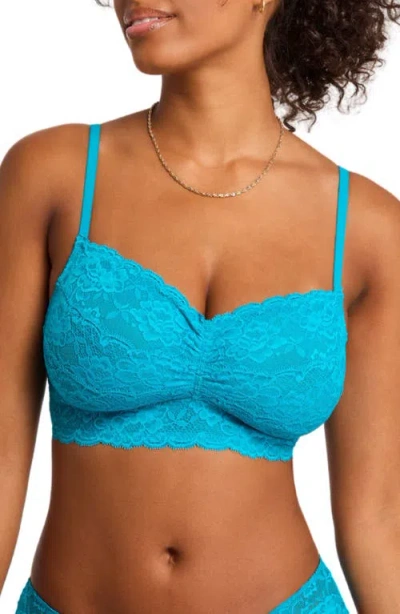 Montelle Intimates Lace Bralette In Turquoise