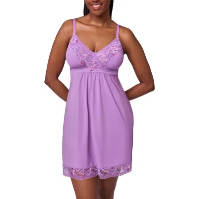 Montelle Intimates Lace Trim Full Bust Support Chemise
