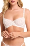 Montelle Intimates Lacy Flirt Underwire Balconette Bra In Chantilly