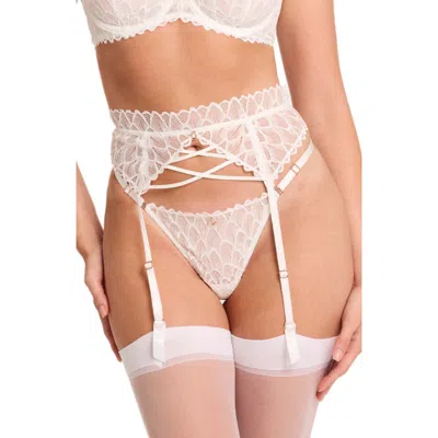 Montelle Intimates Lacy Garter Belt In Chantilly