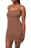 Montelle Intimates Mesh Trim Slip In Brown