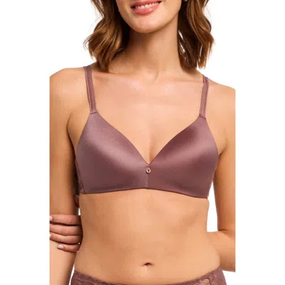 Montelle Intimates Metallic Wireless T-shirt Bra In Brown