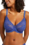 Montelle Intimates Montelle Intimate Muse Full Cup Lace Bra In Sapphire