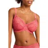 Montelle Intimates Muse Full Cup Lace Bra In Spiced Coral