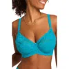Montelle Intimates Muse Full Cup Lace Bra In Turquoise