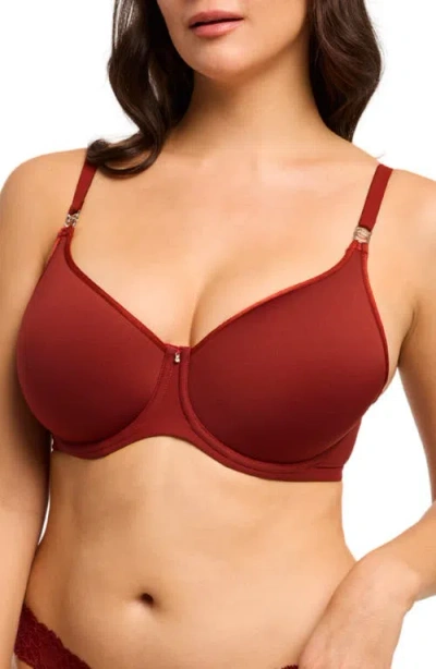 Montelle Intimates Spacer Underwire Bra In Red