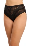 Montelle Intimates Temptation High Waist Lace Panties In Black