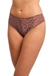 Montelle Intimates Two-tone Lace Brazilian Briefs In Pink