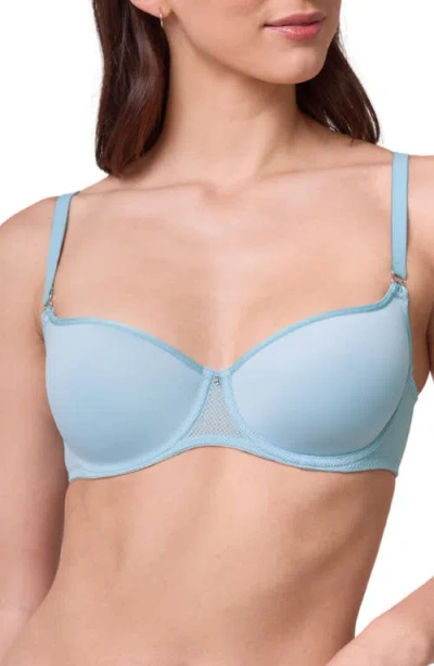 Montelle Intimates Underwire Spacer Balconette Bra In Blue