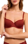 Montelle Intimates Underwire Spacer Balconette Bra In Red