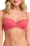 Montelle Intimates Underwire Spacer Balconette Bra In Spiced Coral