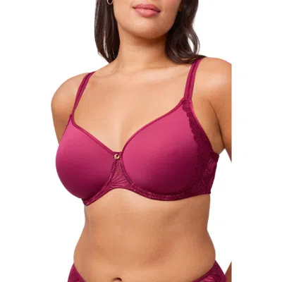 Montelle Intimates Vixen Sublime Underwire Spacer Bra In Burgundy
