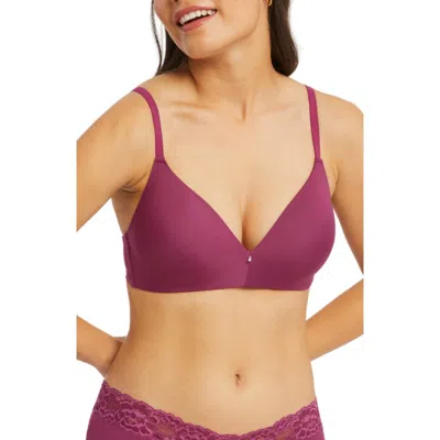Montelle Intimates Wireless Convertible T-shirt Bra In Cranberry