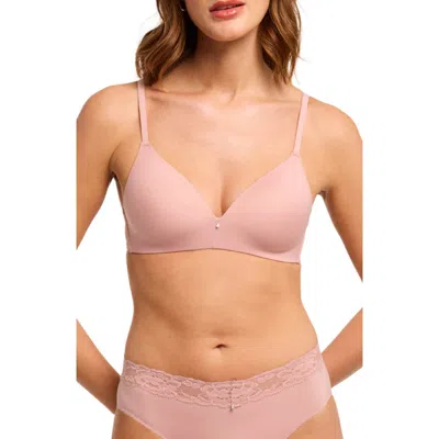 Montelle Intimates Wireless Convertible T-shirt Bra In Pink