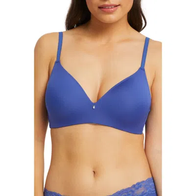 Montelle Intimates Wireless Convertible T-shirt Bra In Sapphire