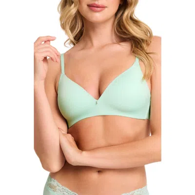 Montelle Intimates Wireless Convertible T-shirt Bra In Seafoam