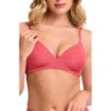 Montelle Intimates Wireless Convertible T-shirt Bra In Spiced Coral