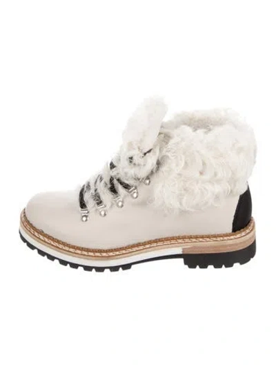 Pre-owned Montelliana Leather Combat Boots In Neutral