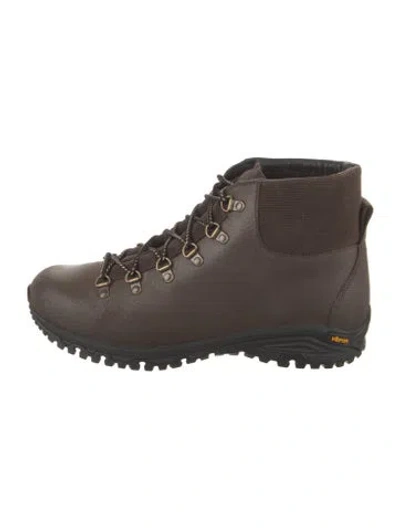 Pre-owned Montelliana Leather Hiking Boots In Brown