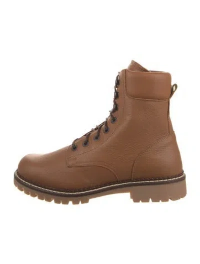 Pre-owned Montelliana Leather Hiking Boots In Brown