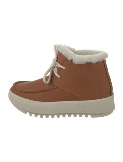 Pre-owned Montelliana Leather Lace-up Boots In Brown