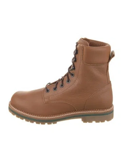 Pre-owned Montelliana Leather Lace-up Boots In Brown