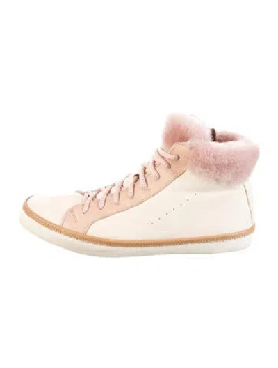 Pre-owned Montelliana Leather Sneakers In Neutrals