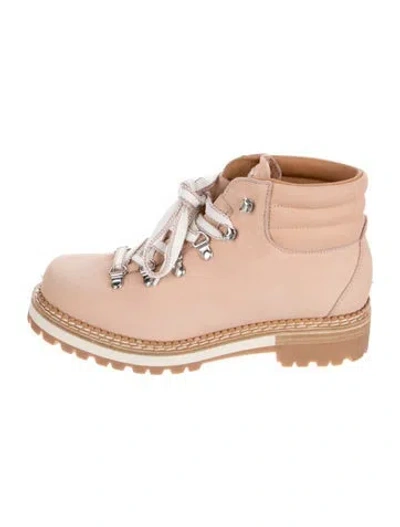 Pre-owned Montelliana Nubuck Lace-up Boots In Neutral