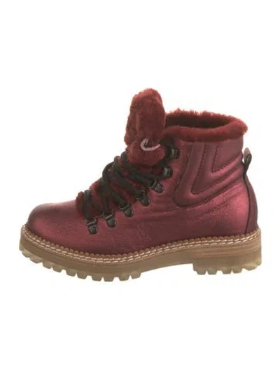 Pre-owned Montelliana Patent Leather Combat Boots W/ Tags