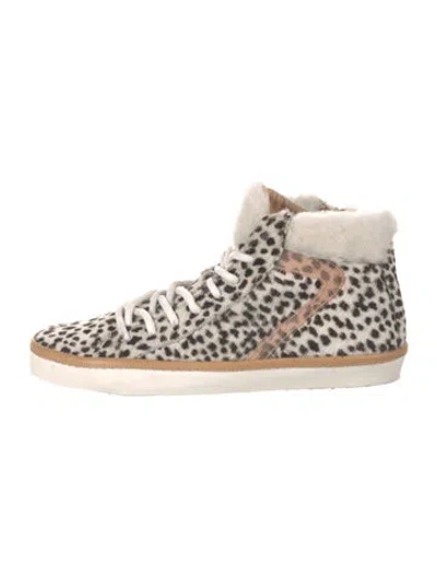 Pre-owned Montelliana Ponyhair Animal Print Sneakers In Multicolor